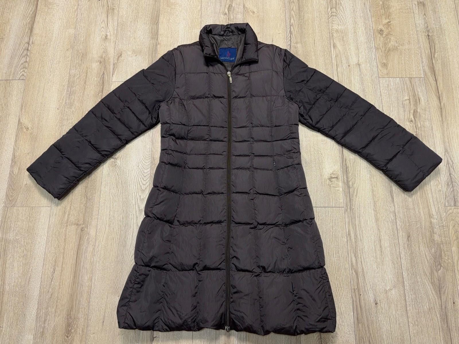 Moncler Womens Down Insulated Puffer Jacket Vintage Brown Size 3 M-L Size L / US 10 / IT 46 - 2 Thumbnail