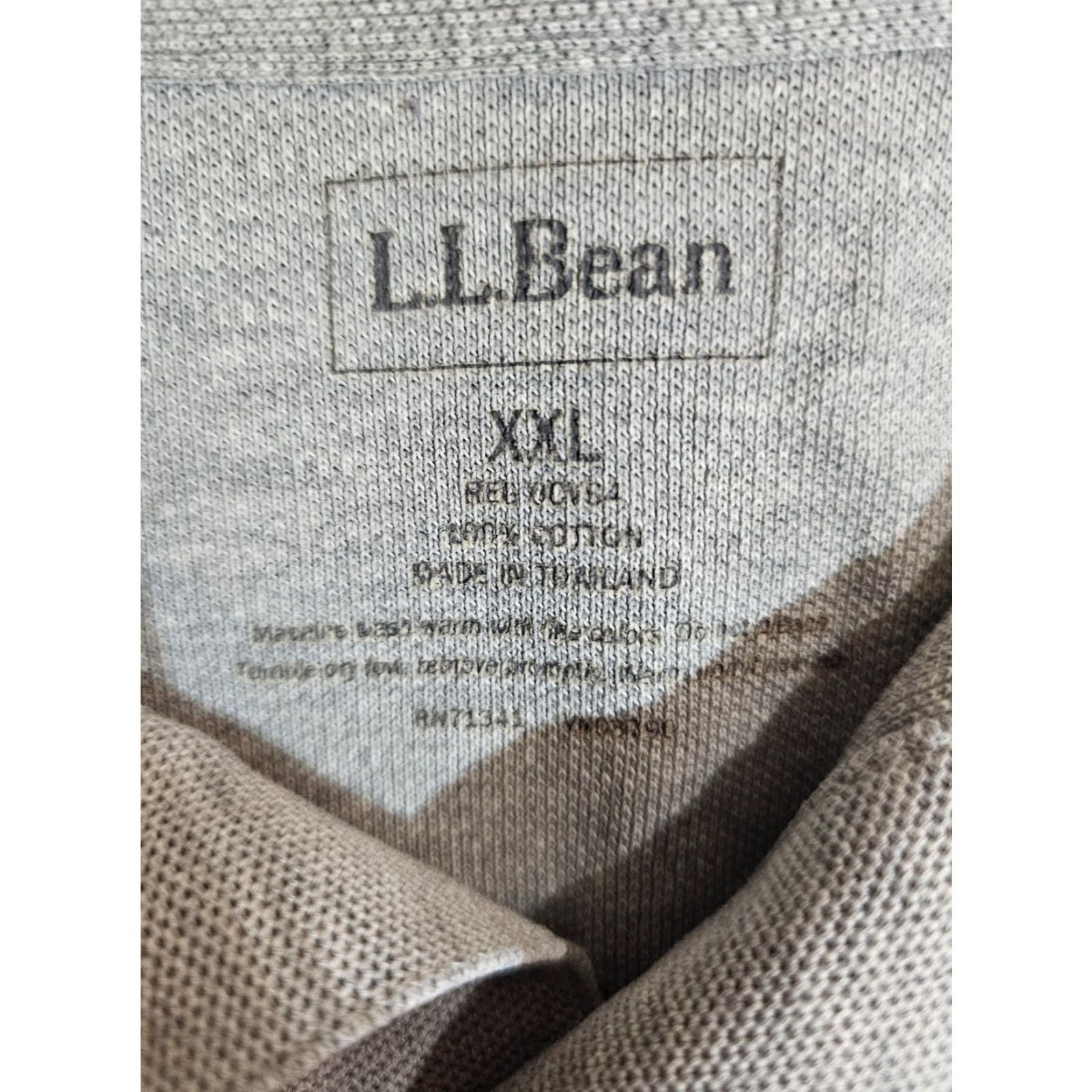 Vintage L.L. Bean Polo Shirt Heather Gray Long Sleeve Classic Fit Men 2XL Regular Cotton Logo Outdoor Hunting Fishing Hiking Activewear Casual Formal Size US XXL / EU 58 / 5 - 4 Thumbnail