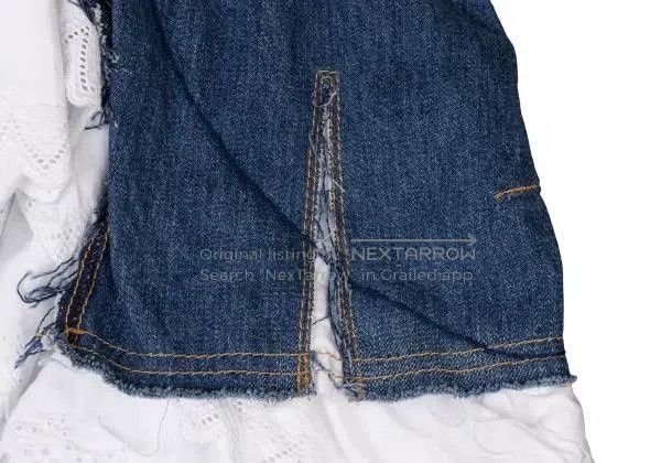 Junya Watanabe Junya Watanabe size S Denim lace patched skirt Size 23" - 8 Thumbnail