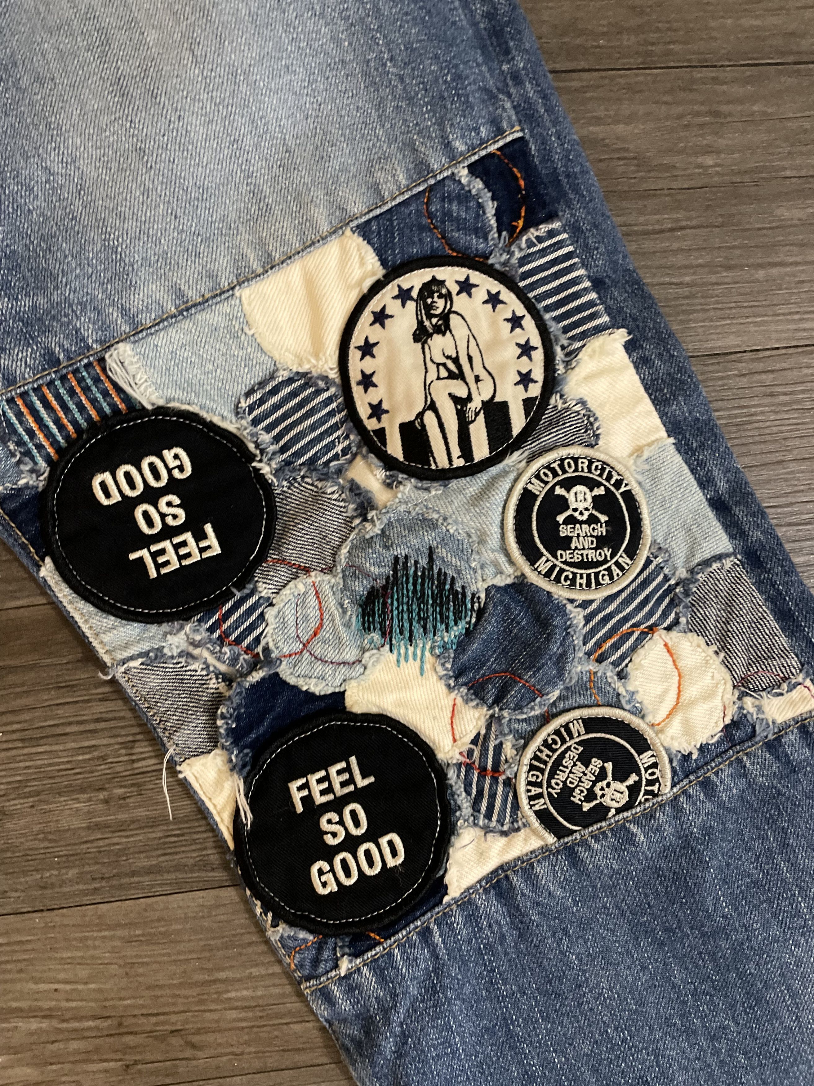 Hysteric Glamour Hysteric Glamour Patchwork Denim Size US 30 / EU 46 - 4 Thumbnail