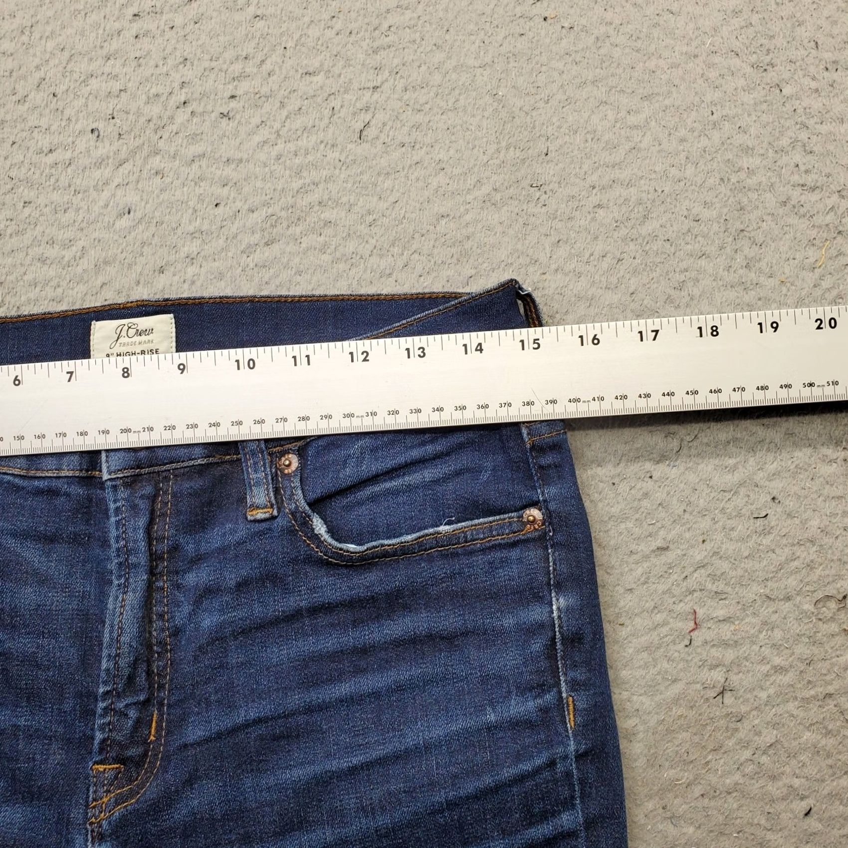 J.Crew J.CREW Jeans Womens 29 Blue Denim Stretch High-Rise Toothpick Skinny, 5-Pocket, Regular Fit, Cotton Denim Jeans Size 29" - 6 Thumbnail