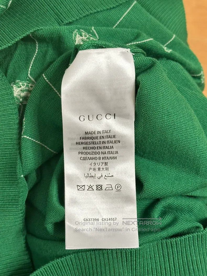 Gucci Gucci Logo printed embroidered V-neck sweater Size US S / EU 44-46 / 1 - 6 Thumbnail