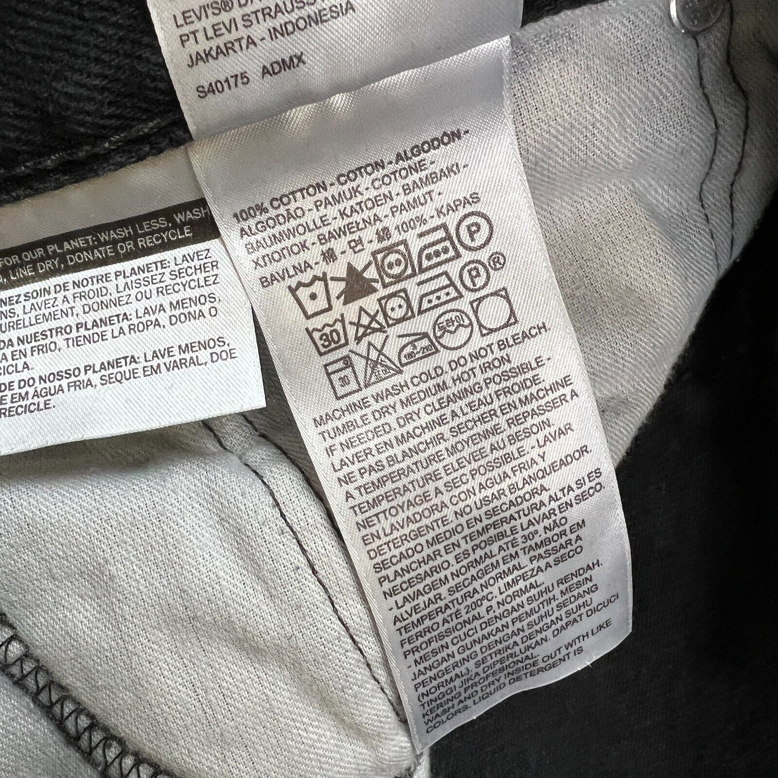Levi's × Vintage Levi's 516 Jeans 34x30 Black Straight Leg Faded Denim Pants Size US 34 / EU 50 - 11 Thumbnail