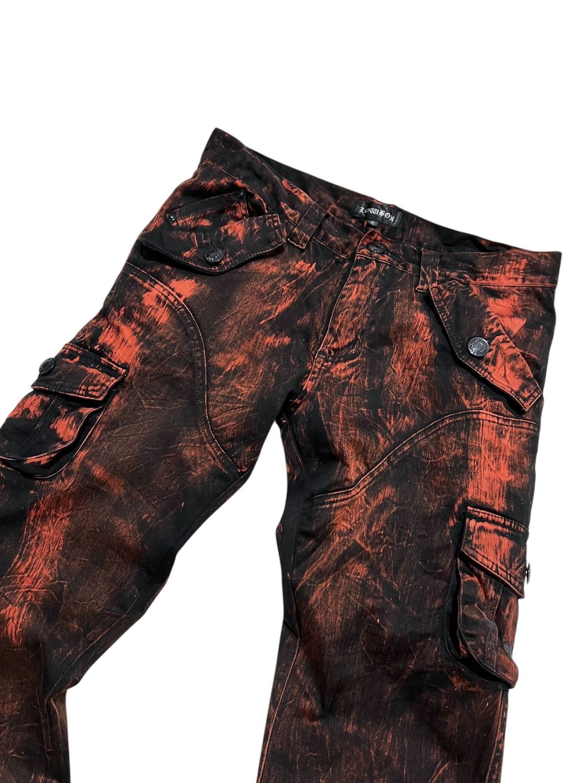 If Six Was Nine × Japanese Brand × Le Grande Bleu (L.G.B.) Lowbox flared multi cargo pants Size US 31 - 4 Thumbnail
