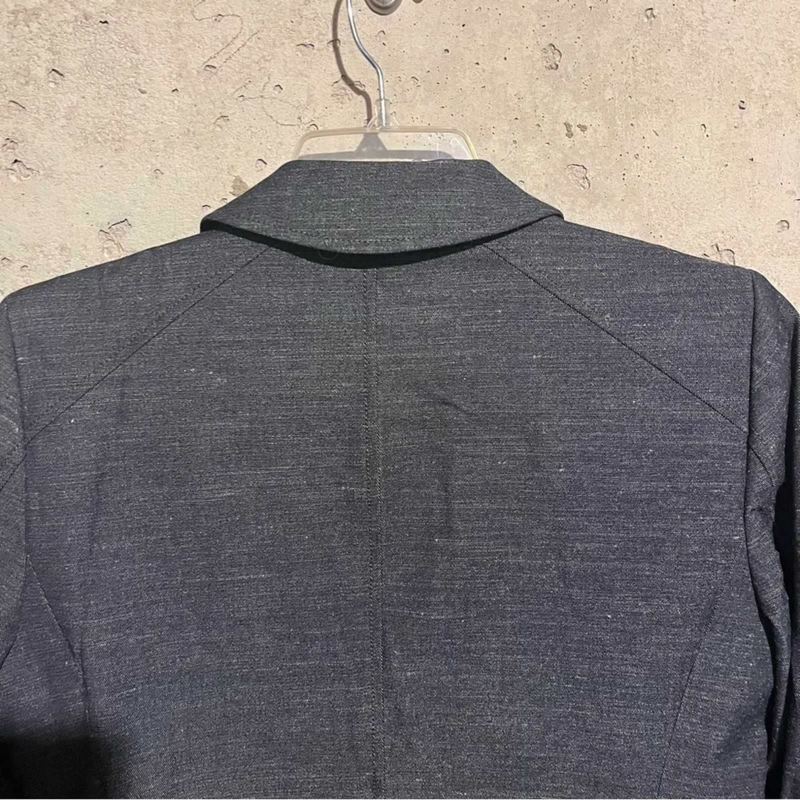 Ann Taylor LOFT Chambray One Button Blazer Blue NWT Size 10