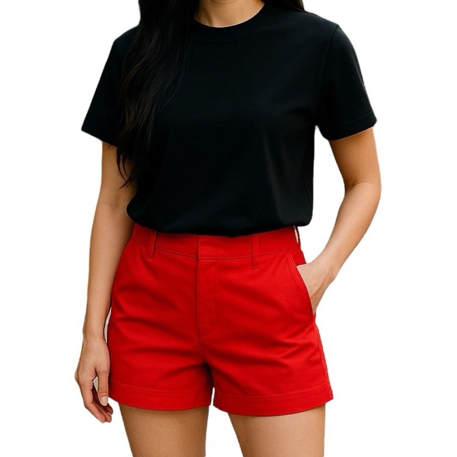 Calvin Klein Calvin Klein Jeans tailored shorts in color firecracker NWT Size 27" / US 4 / IT 40 - 1 Thumbnail