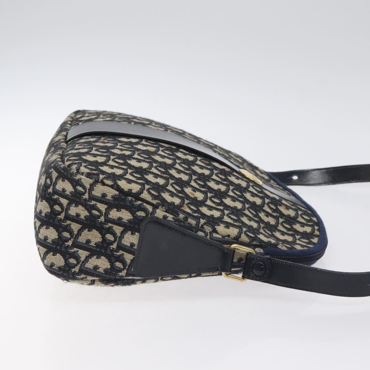 Dior DIOR Trotter Canvas Shoulder Bag Navy Gold Size ONE SIZE - 4 Thumbnail