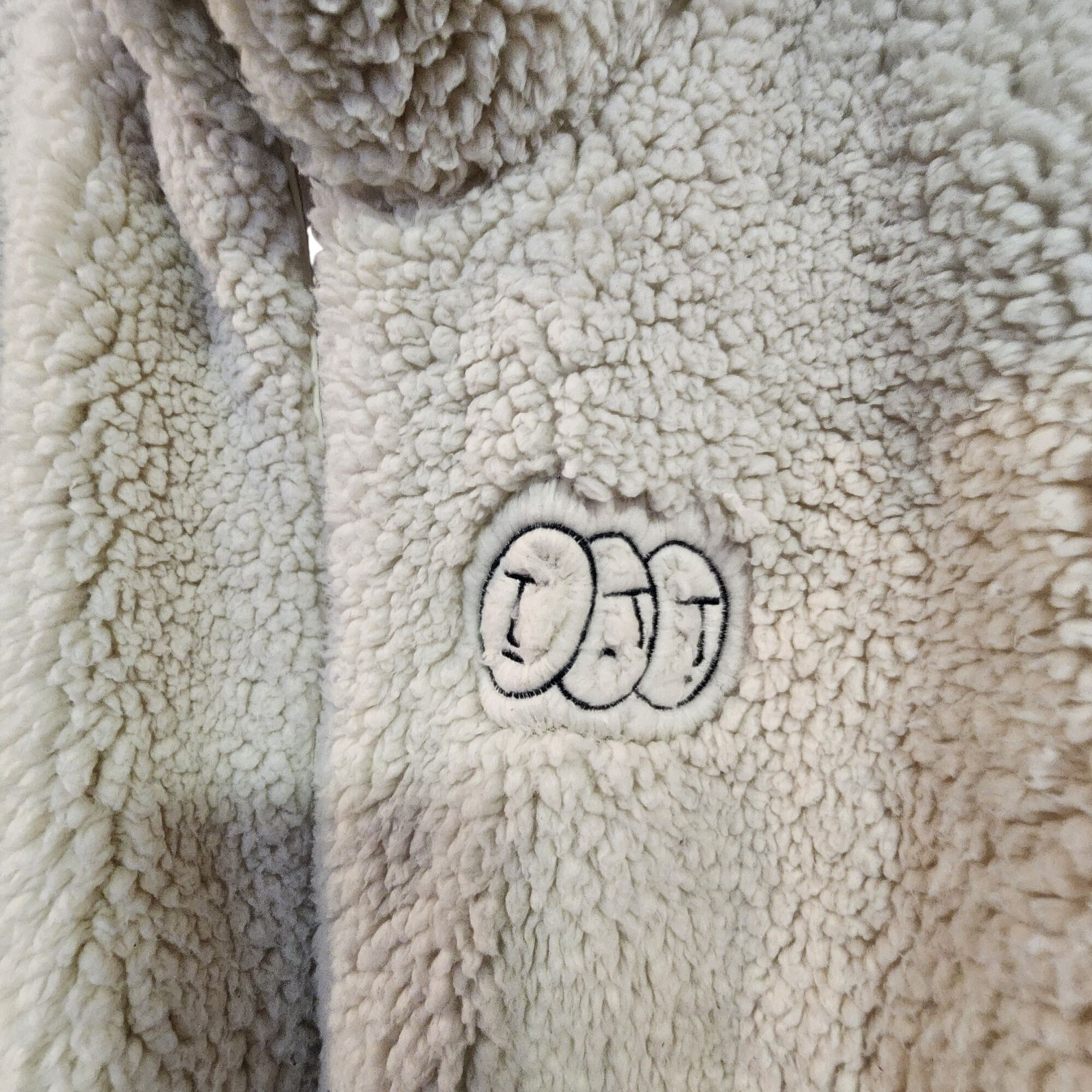 Zara Zara Beige Sherpa Fleece Jacket With Embroidered Design & Te Size US M / EU 48-50 / 2 - 4 Thumbnail
