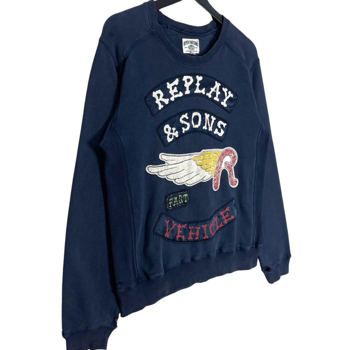 Replay Vintage Replay And Sons Sweatshirt Crewneck Patches Sweater Size US S / EU 44-46 / 1 - 2 Thumbnail