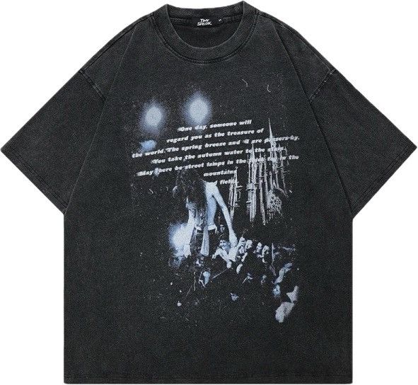 Vintage Vintage Graphic Rock T Shirt Size US XL / EU 56 / 4 - 1 Thumbnail