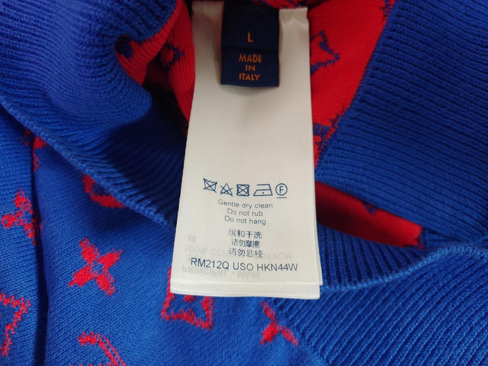 Louis Vuitton Louis Vuitton Monogram Degrade Jacquard Sweater in Blue/Red Size US L / EU 52-54 / 3 - 7 Thumbnail