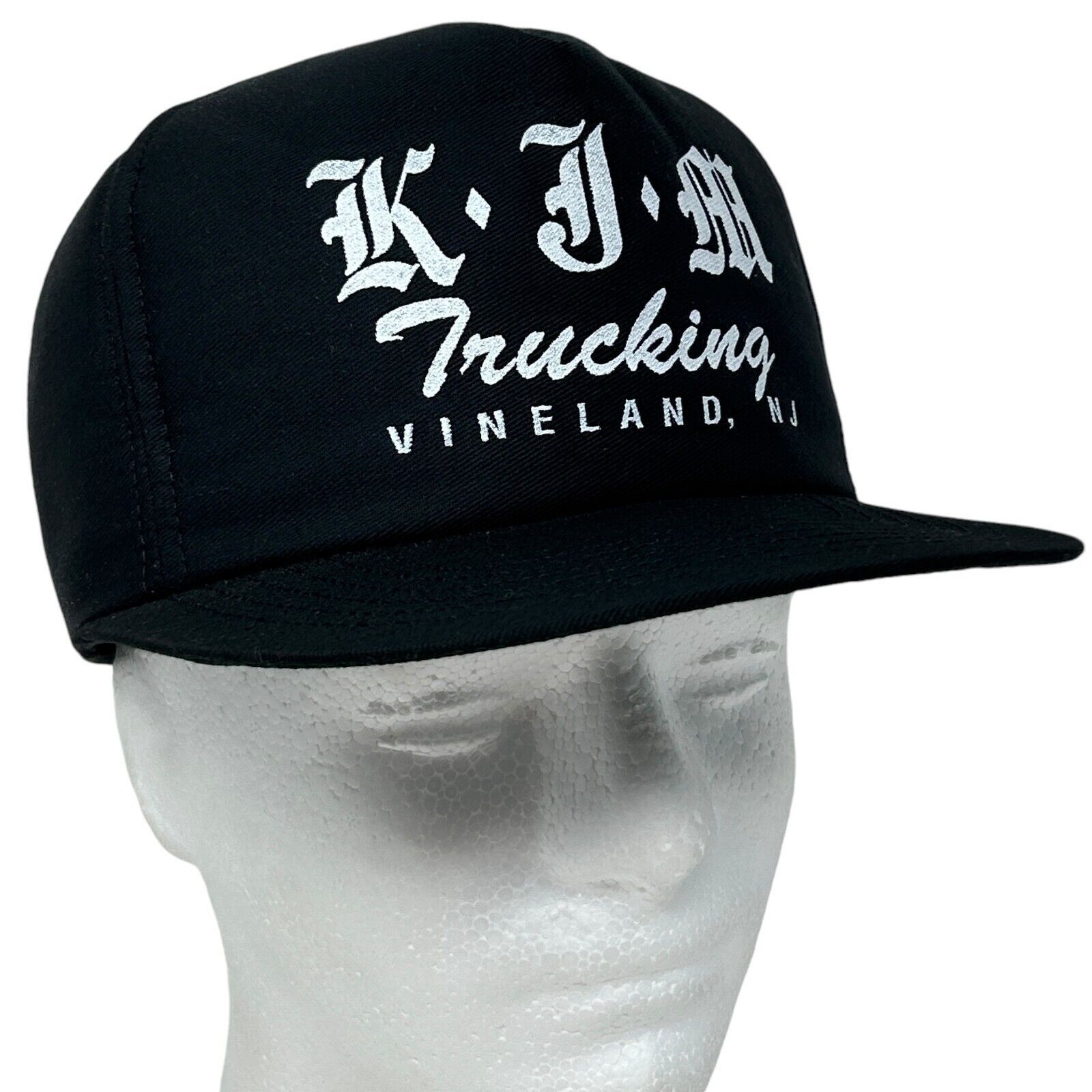 Vintage Vintage KJM Trucking Hat Baseball Cap Vineland New Jersey Size ONE SIZE - 9 Thumbnail
