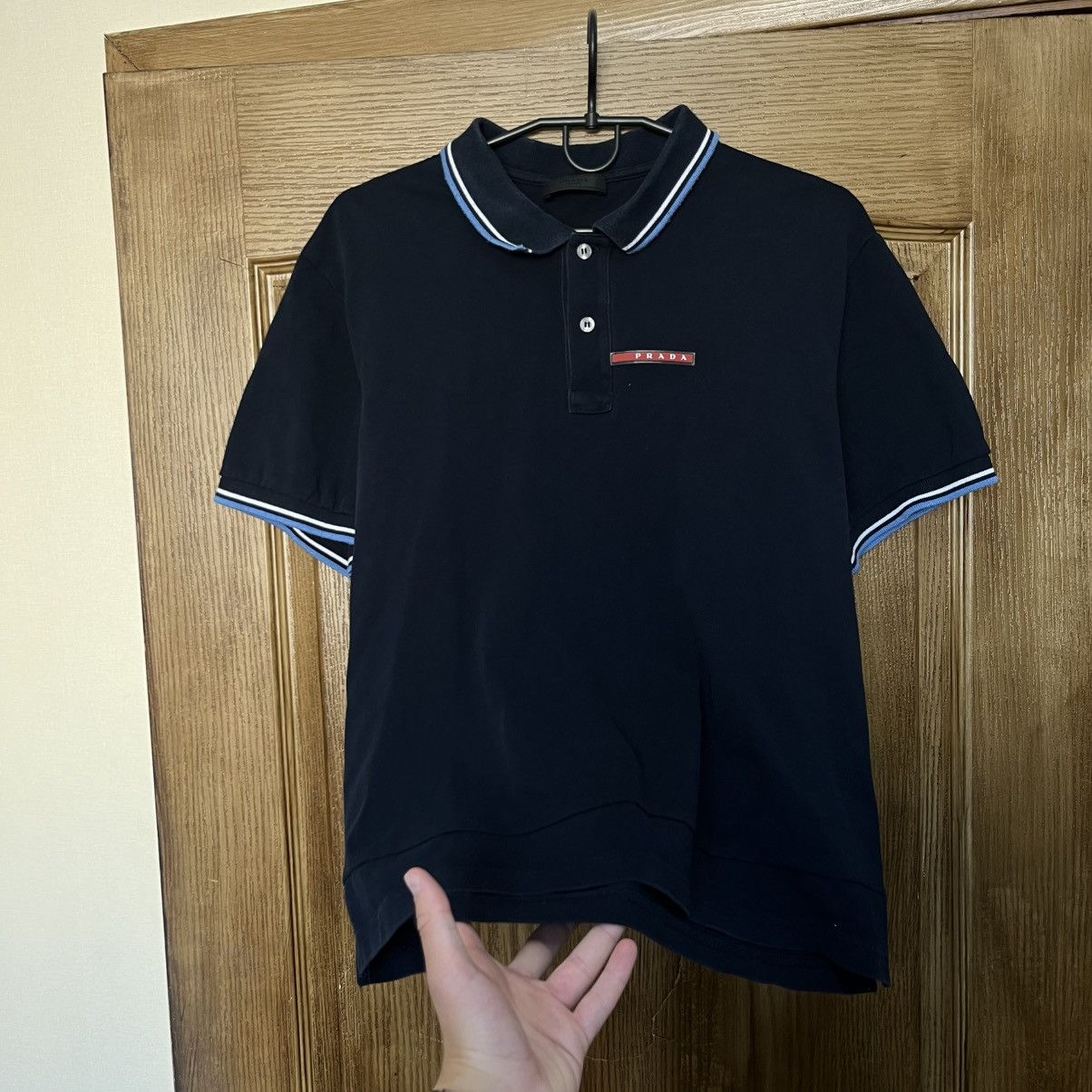 Prada Vintage Prada Polo T-Shirt Luxury Size US XXL / EU 58 / 5 - 2 Thumbnail