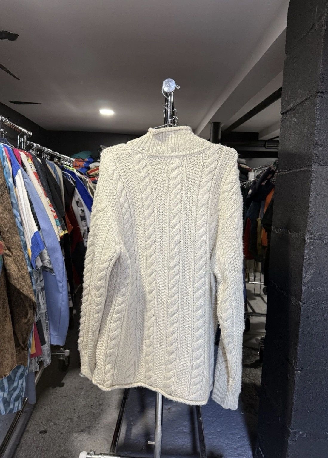 Aime Leon Dore Aime Leon Dore Cable Knit Sweater Ivory Wool Mens Size L Size US XL / EU 56 / 4 - 7 Thumbnail