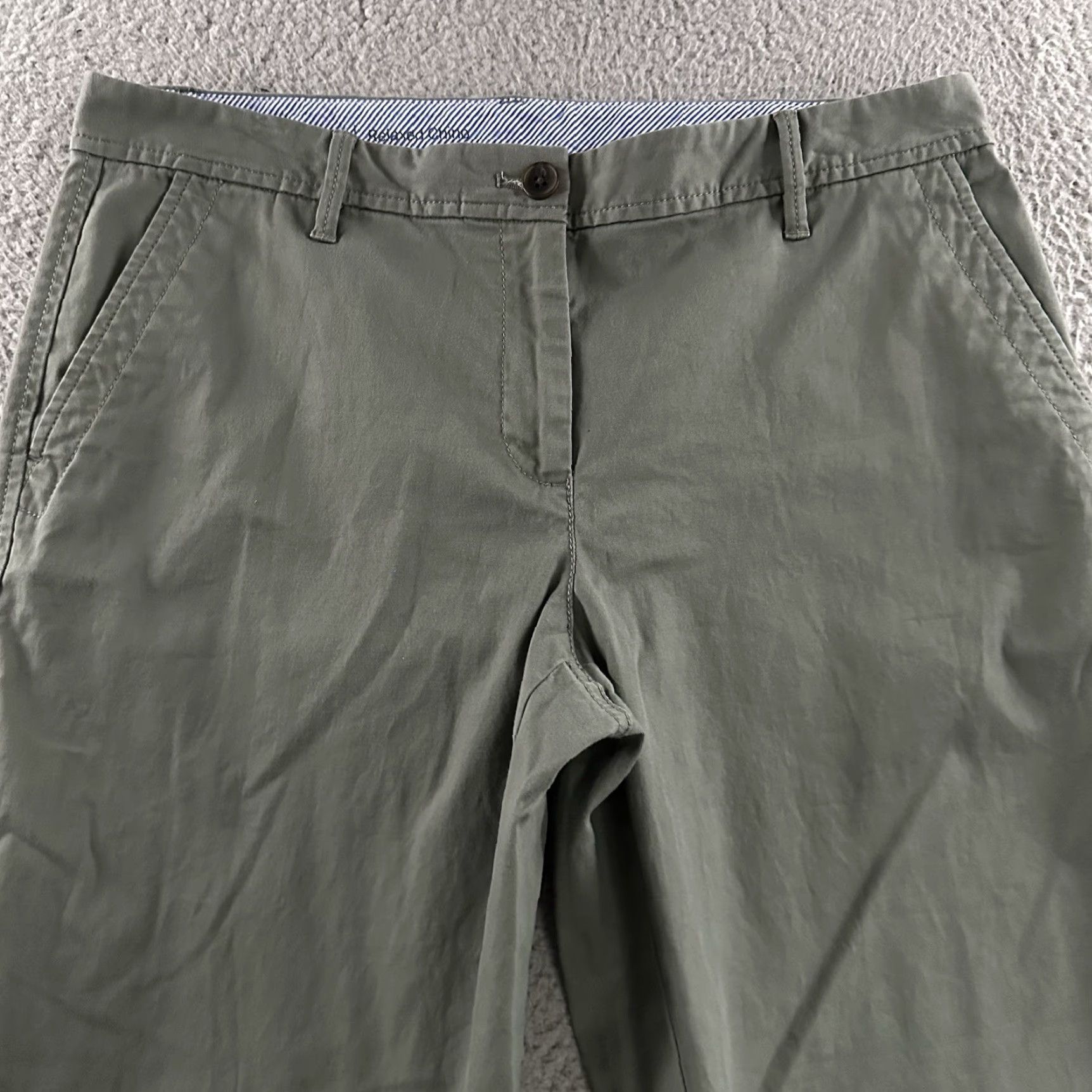 Talbots Talbots Womens Pants Green Size 8 Relaxed Chino Mid Rise Stretch Cotton Blend Size 30" / US 8 / IT 44 - 2 Thumbnail