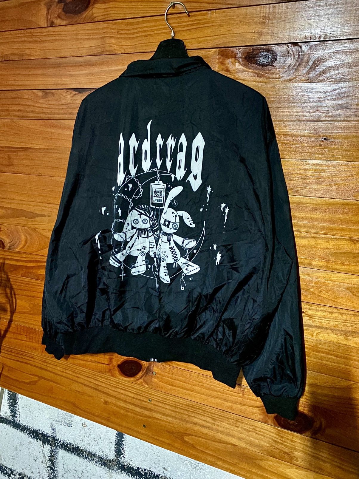 Japanese Brand ACDC RAG Bunny Dolls Coach Jacket Harajuku Gothic Streetwear Size US L / EU 52-54 / 3 - 9 Thumbnail