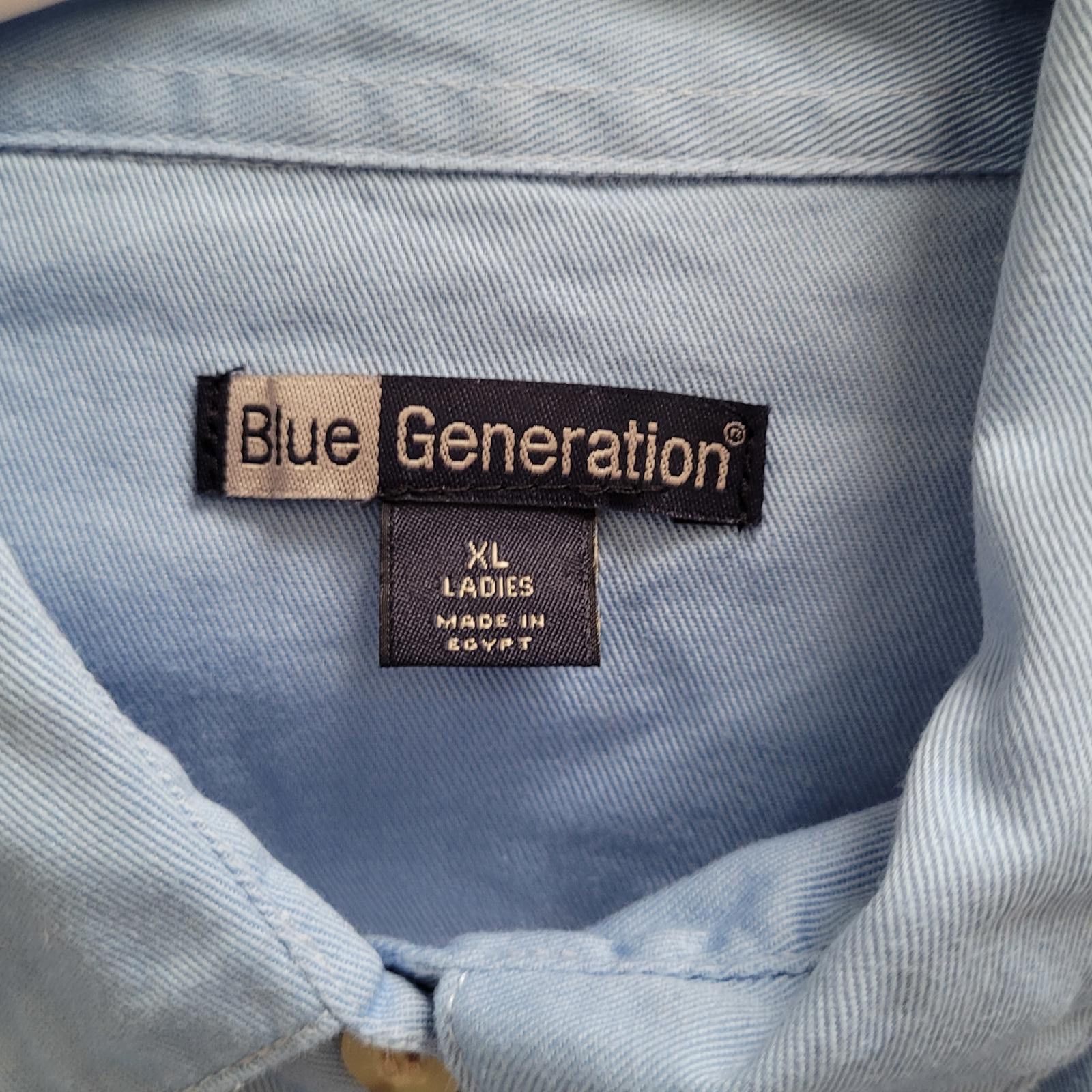 Other Honda Logo Women's XL Button Shirt Blue Generation Label Size XL / US 12-14 / IT 48-50 - 3 Thumbnail