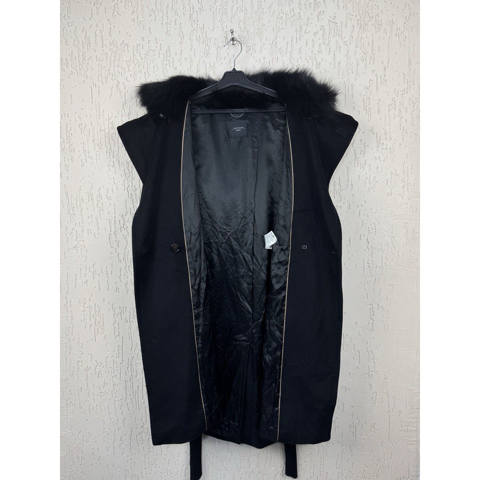 Weekend Max Mara Max Mara Weekend Biella Abiti Lana Wool Coat Hooded Fur Trim Size XL / US 12-14 / IT 48-50 - 6 Thumbnail