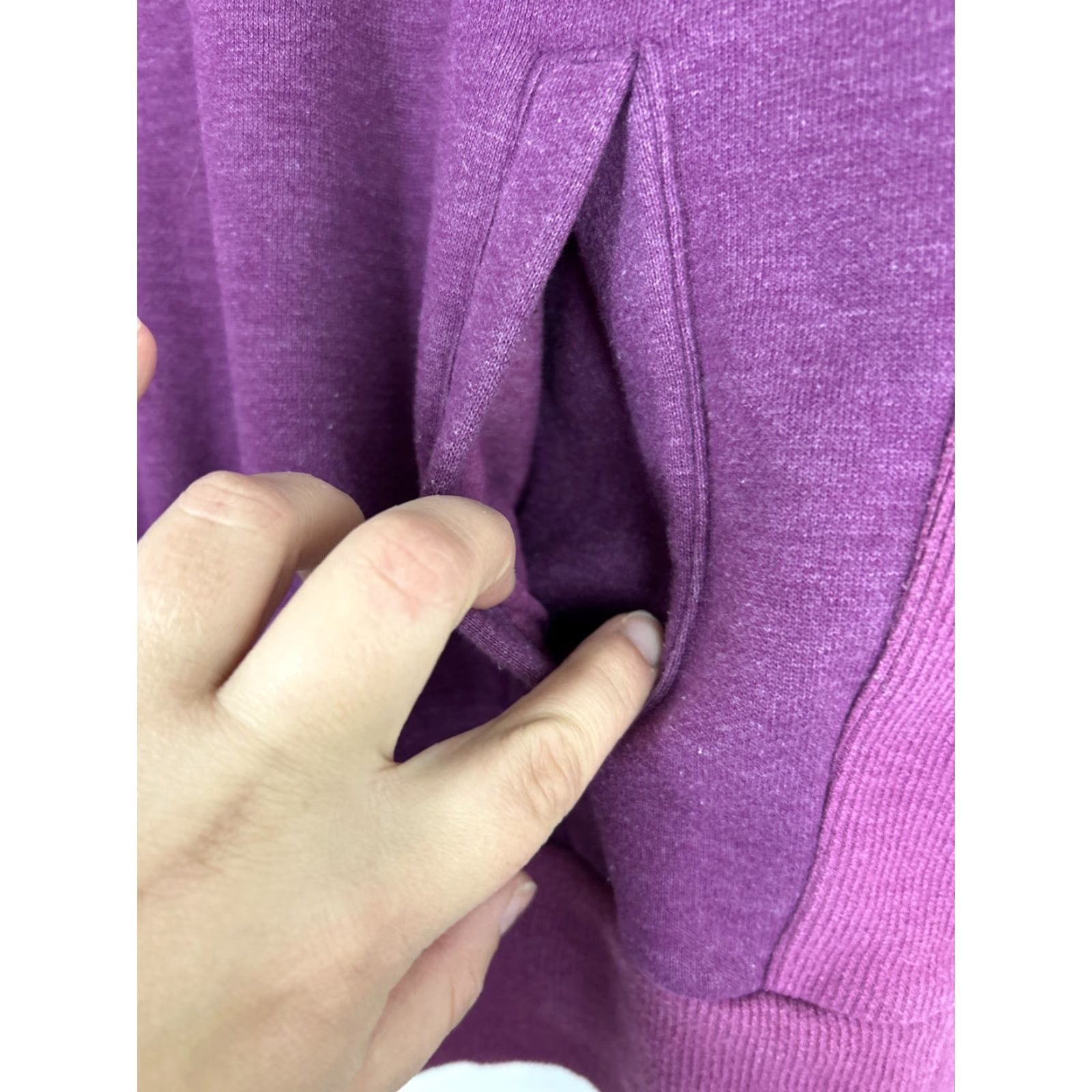 Prana PrAna Womens Small Pullover Mock Neck Sweater Purple Drawstring Size S / US 4 / IT 40 - 6 Thumbnail