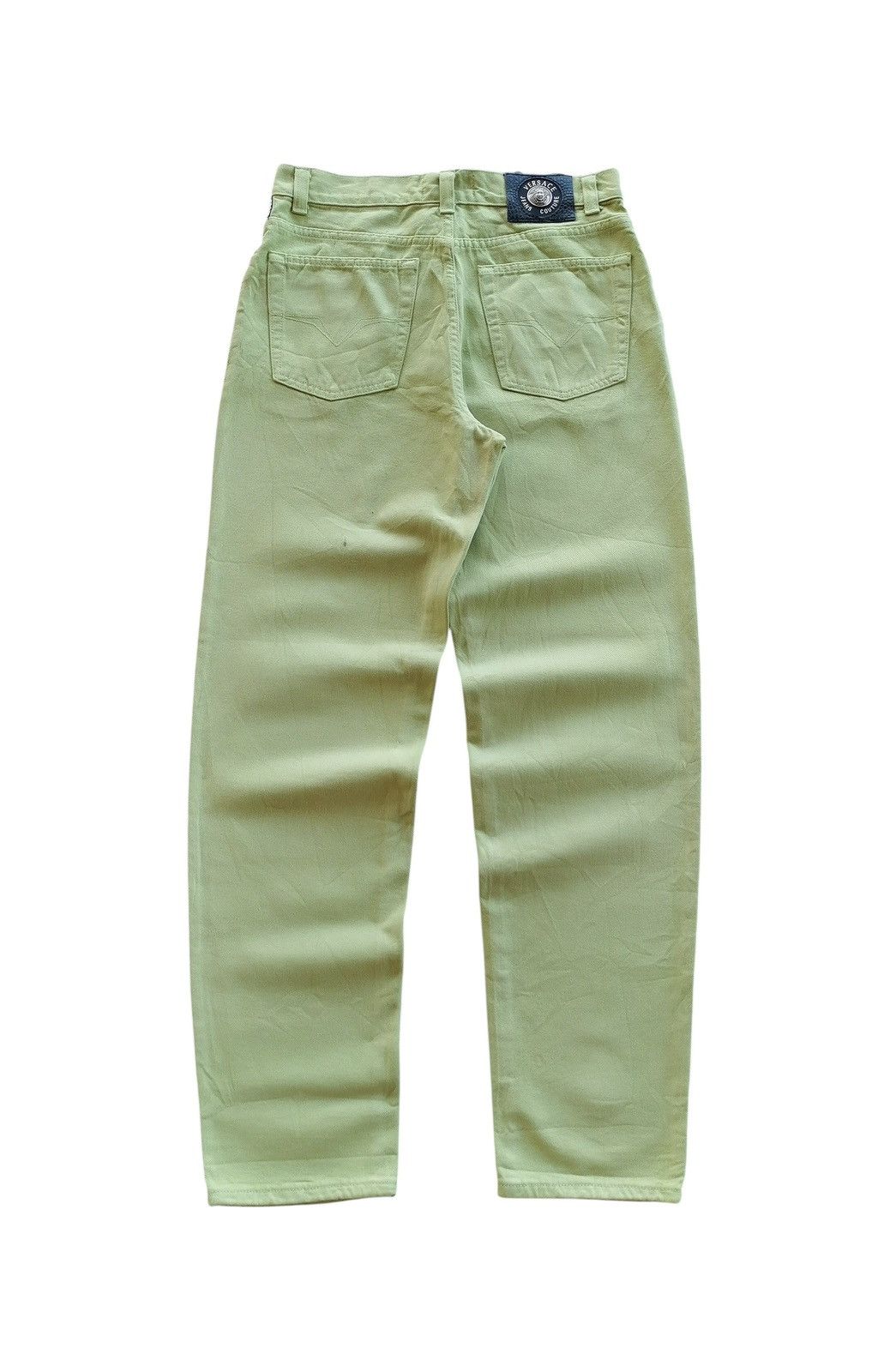 🔥 Vintage Versace Jeans Couture Green Jeans Pants Italy