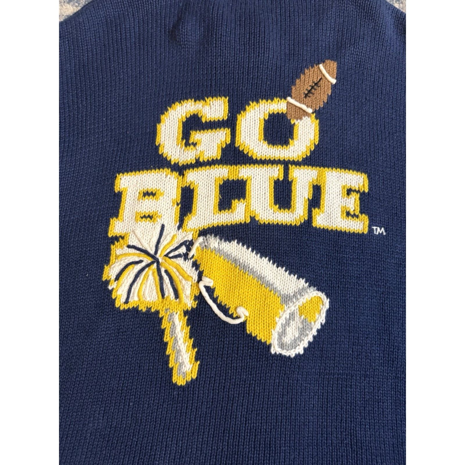 Vintage VINTAGE Michigan Wolverines Birch Bros. Full Zip Sweater L Blue Unisex Adults 90s Football College Go Blue Branding Size US L / EU 52-54 / 3 - 4 Thumbnail