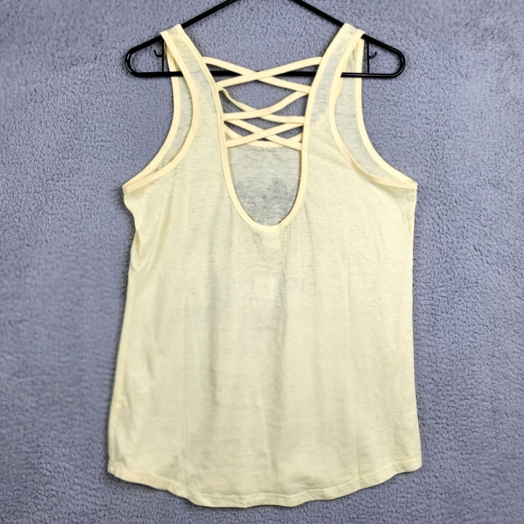 Vintage KIWI & PUNCH JUNION'S ST.CROIX Print Tank Top L WOMEN Sleeveless Round Neck Yellow Cotton Blend, Polyester XS? Size L / US 10 / IT 46 - 2 Thumbnail