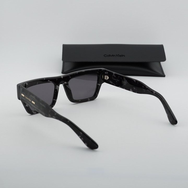 Calvin Klein Calvin Klein CK25510S 223 Unisex Sunglasses Grey Rectangle Size ONE SIZE - 10 Thumbnail