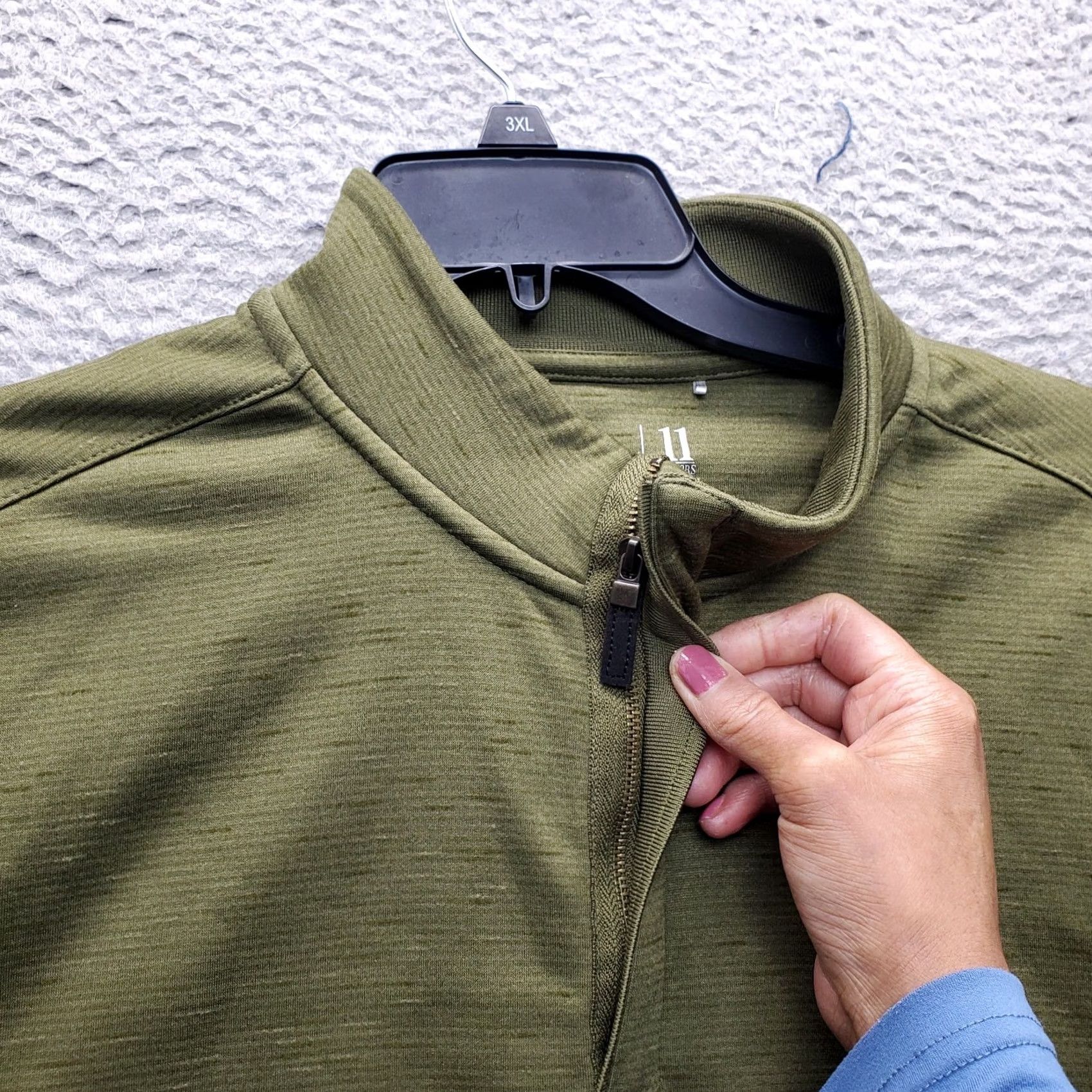 Vintage Walter Hagen Majors 11 Sweatshirt Mens L Green Fleece Lined Mock Neck 1/4 Zip Large Size US L / EU 52-54 / 3 - 3 Thumbnail