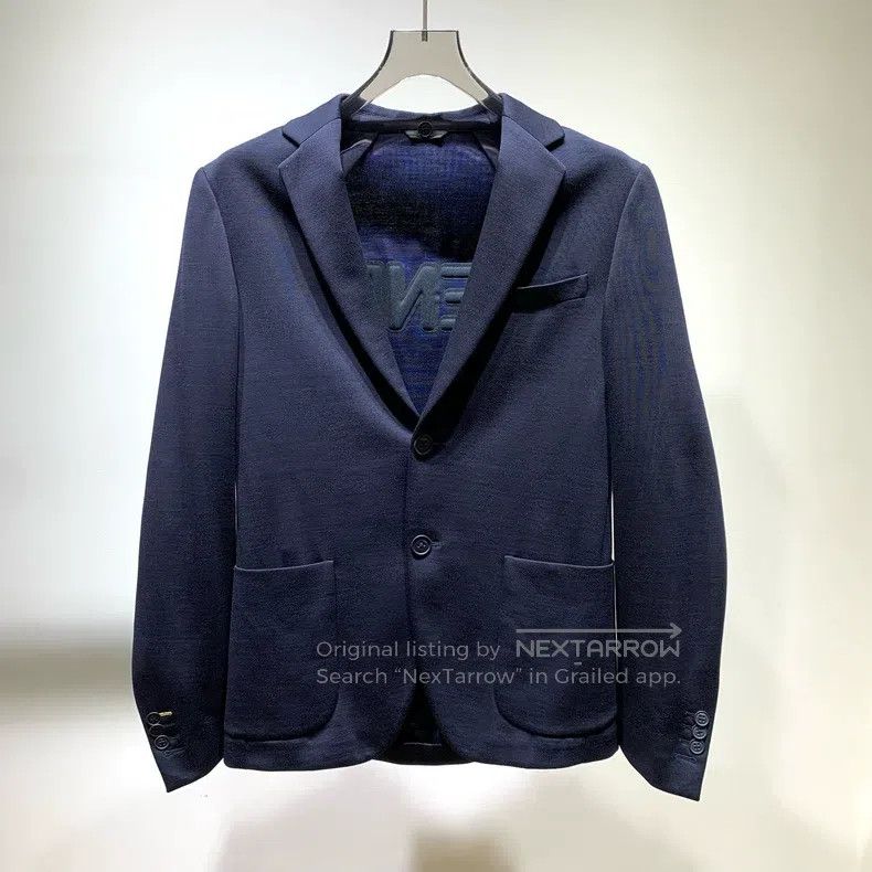 Fendi Fendi Solid color back logo single-breasted long sleeve su Size 46L - 1 Thumbnail