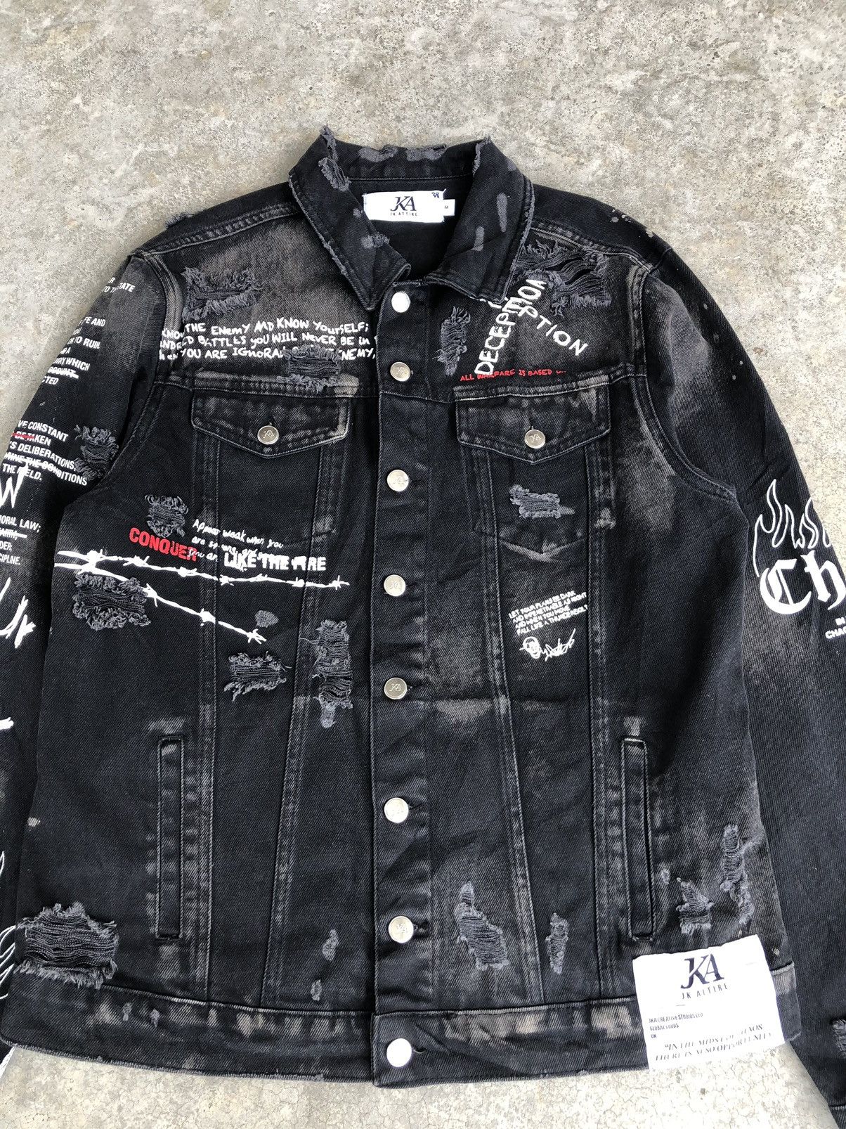 If Six Was Nine Japanese Attire Denim Jacket Broken Size US L / EU 52-54 / 3 - 12 Thumbnail