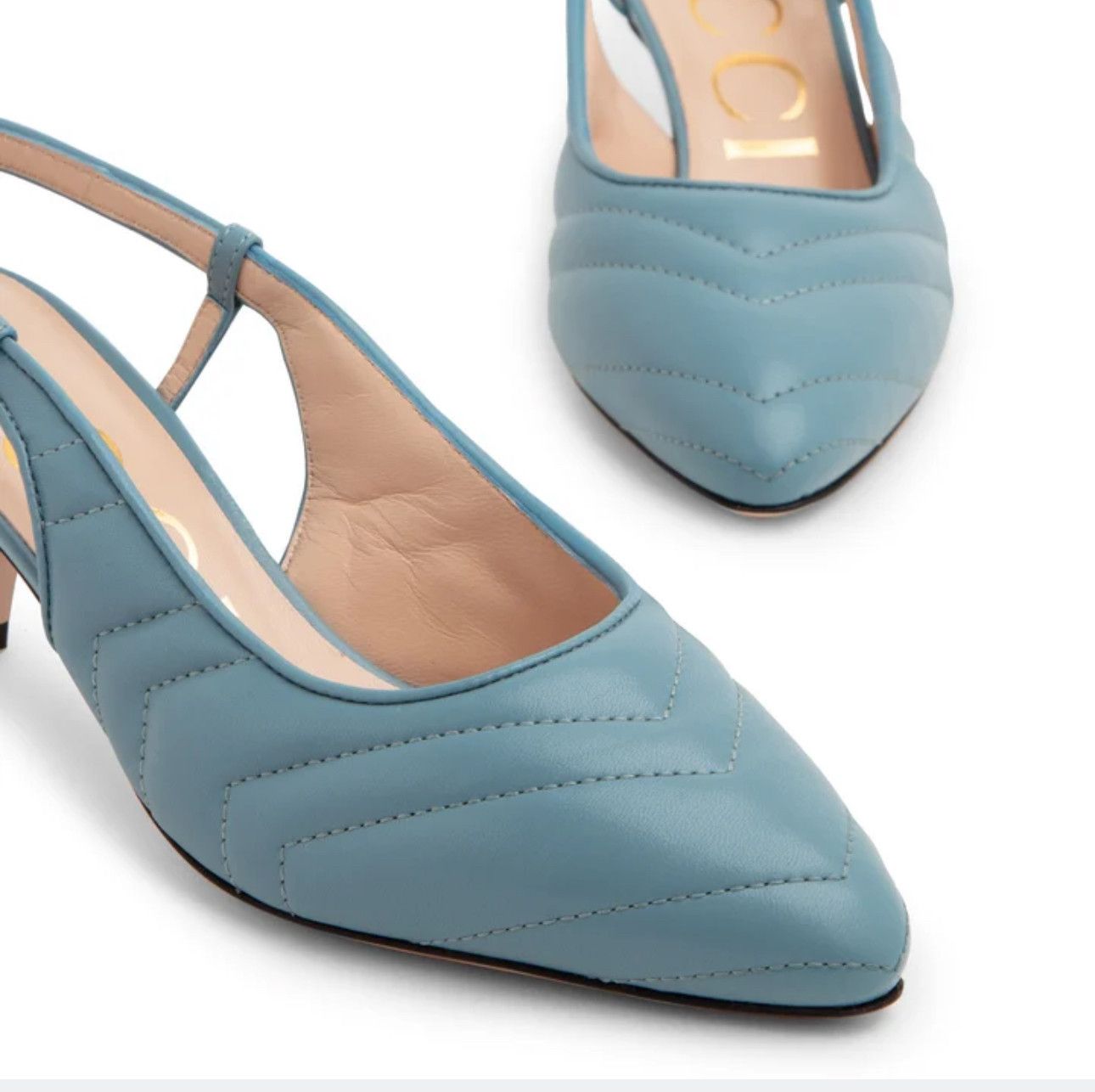 Gucci Gucci matelasse Leather slingback. Full set AW 2022 Size US 7.5 / IT 37.5 - 19 Thumbnail