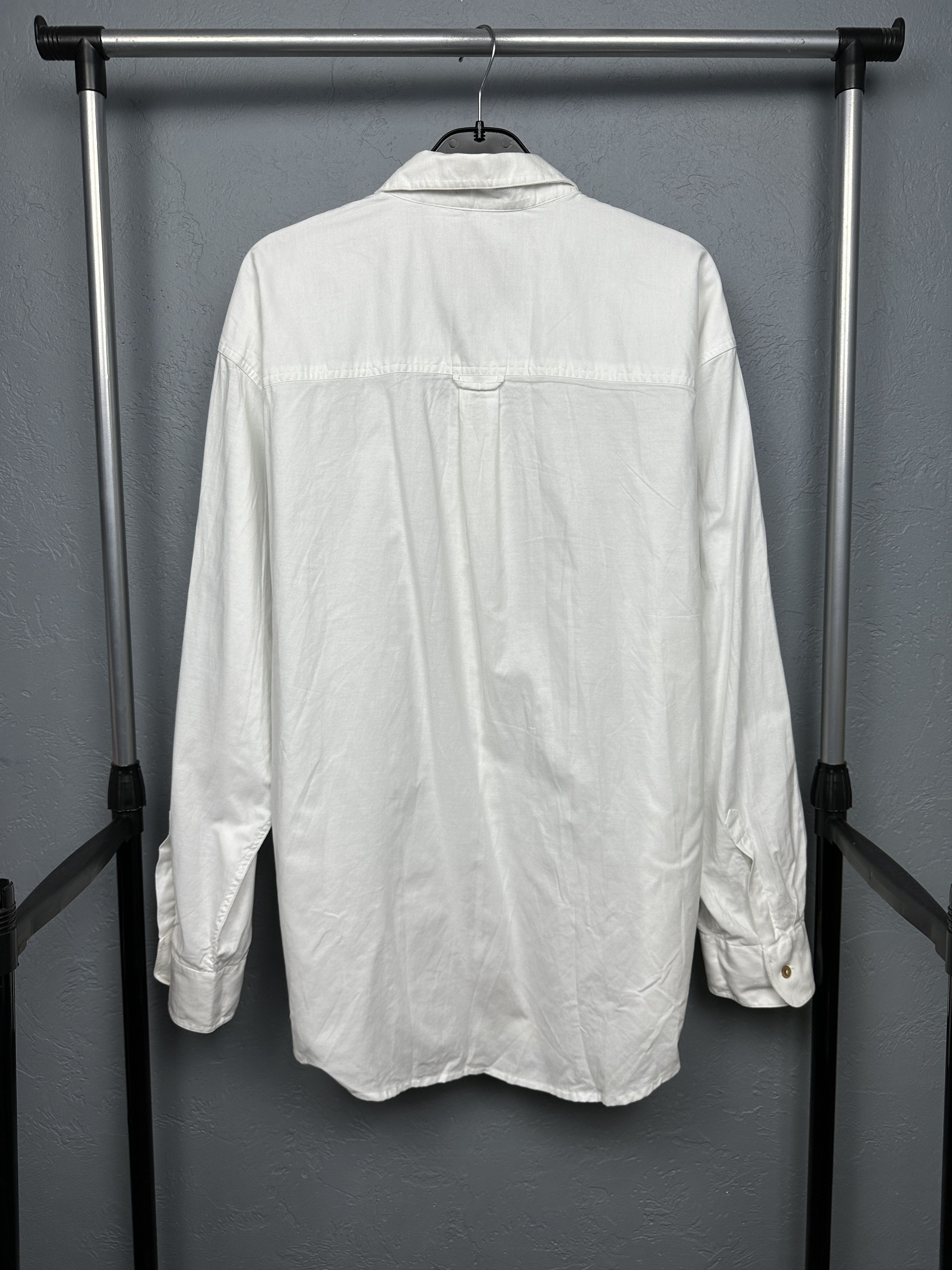 Chaps Ralph Lauren × Polo Ralph Lauren × Vintage Chaps Polo Ralph Lauren Mens Long Sleeve White Shirt Size US XL / EU 56 / 4 - 7 Thumbnail