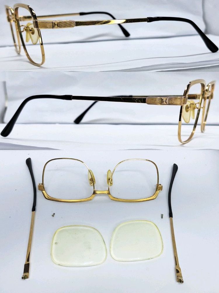 Vintage HOYA G 09119 HDG 18K Gold Plated Luxury Square Frame 54mm Size ONE SIZE - 4 Thumbnail