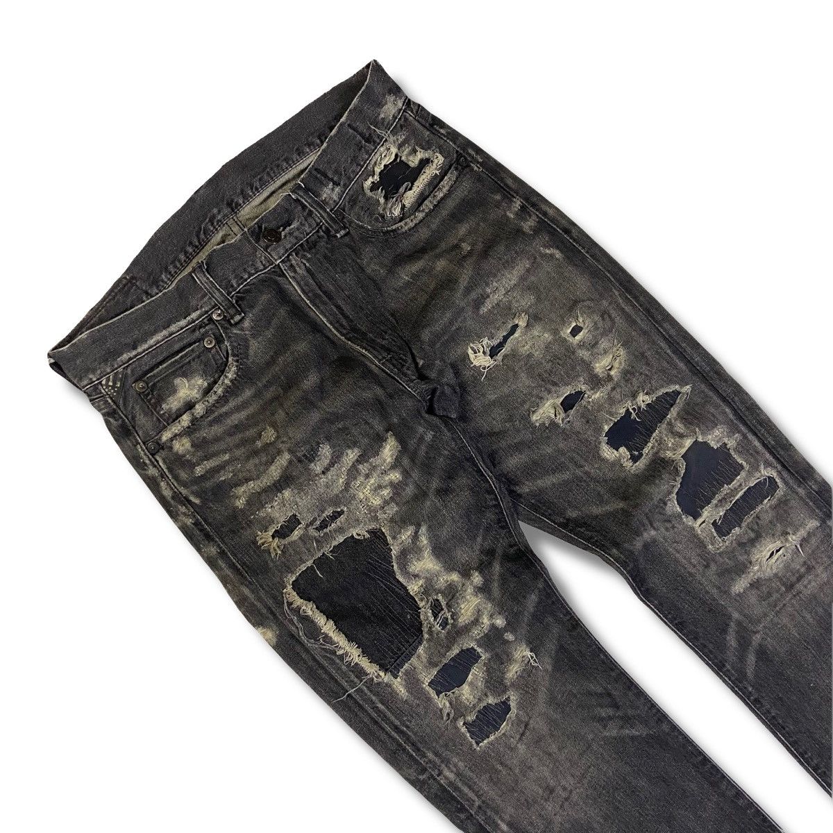 Denim & Supply Ralph Lauren RL Jeans Heavy Distressed / Repaired Denim Size US 30 / EU 46 - 2 Thumbnail