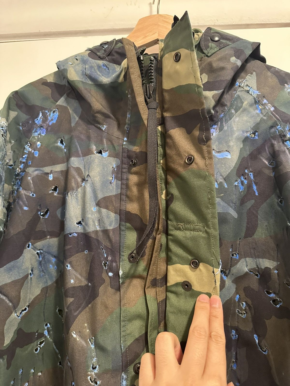 Les Six Les Six Destroyed Painted Parka Size US L / EU 52-54 / 3 - 3 Thumbnail