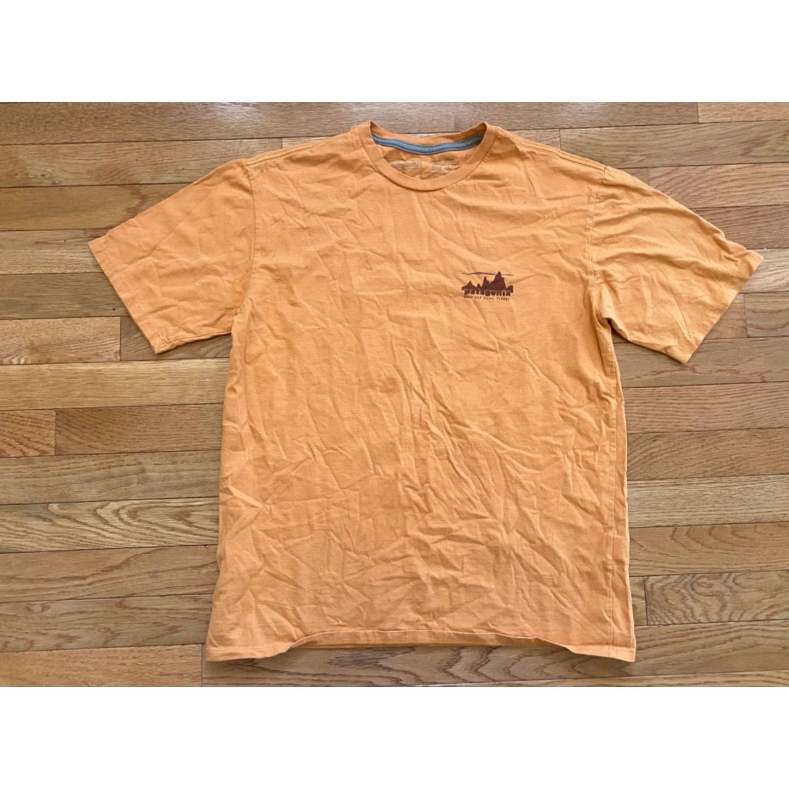 Patagonia Patagonia T Shirt Mens S Orange Organic Cotton Save Our Home Planet Logo Graphic Print Crew Neck Short Sleeve Size US S / EU 44-46 / 1 - 2 Thumbnail