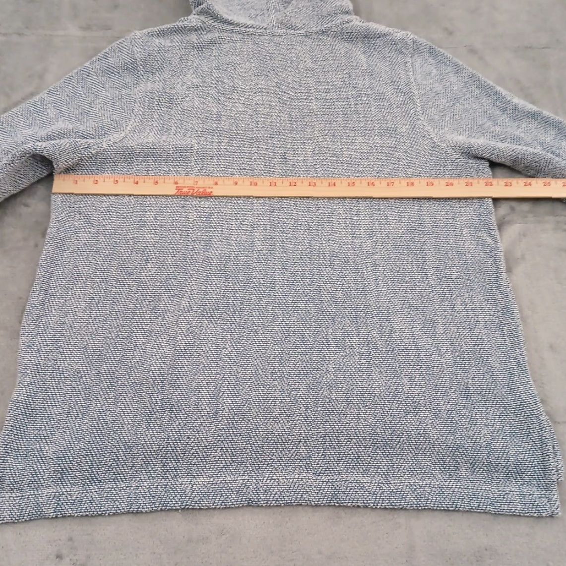 Faherty Faherty Hoodie Womens Large Blue White Terry Pullover Size L / US 10 / IT 46 - 7 Thumbnail