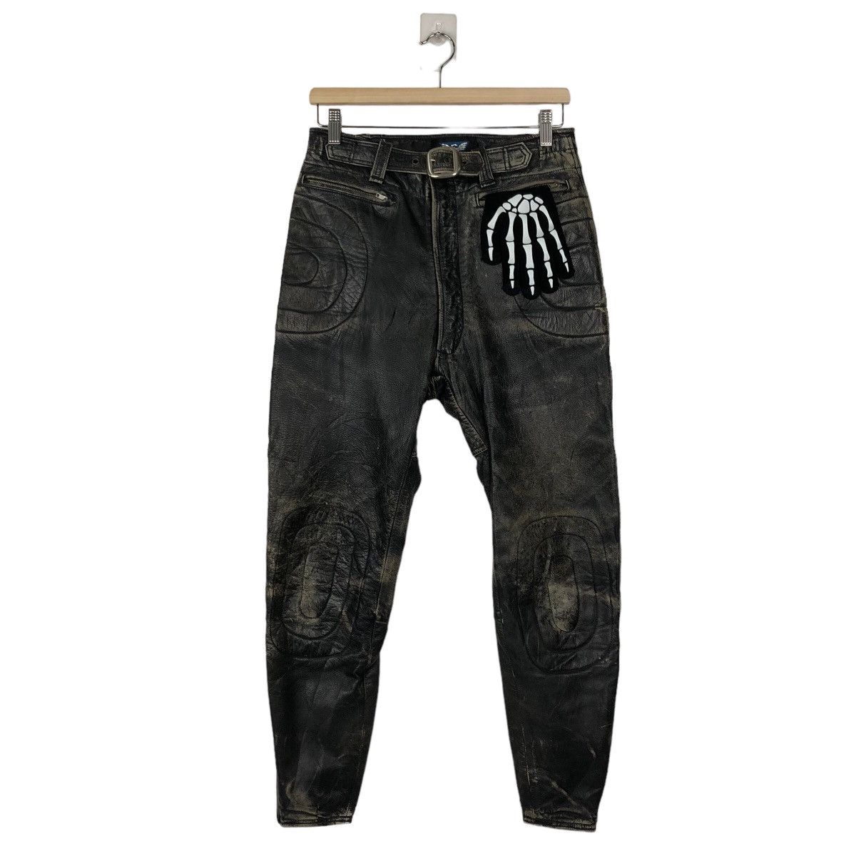 Japanese Brand 🔥RARE GENUINE LEATHER PANTS RACING HIGH CLASS KOMINE TOKYO Size US 28 / EU 44 - 1 Thumbnail