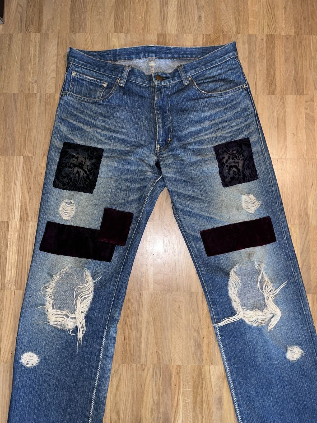 Number (N)ine Number Nine „touch me i‘m sick“ patchwork Jeans Size US 30 / EU 46 - 3 Thumbnail