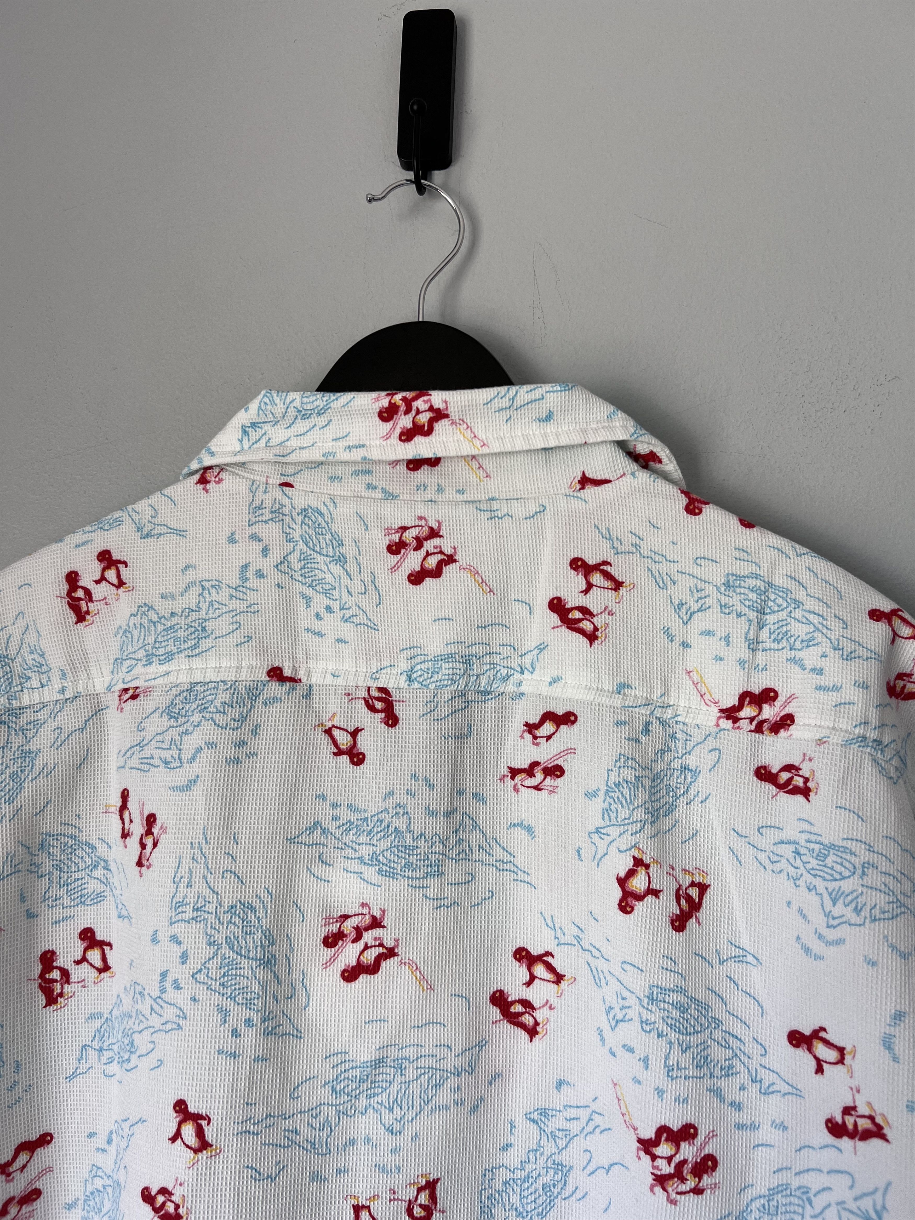Bode Bode Skiing Penguins Button Up Shirt in White Size US XL / EU 56 / 4 - 6 Thumbnail