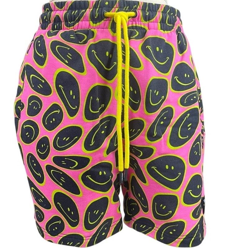WeSC WESC Pink Trippy Smiley Cotton Shorts Unisex (M/L) NEW Skate Size 32" / US 10 / IT 46 - 1 Thumbnail