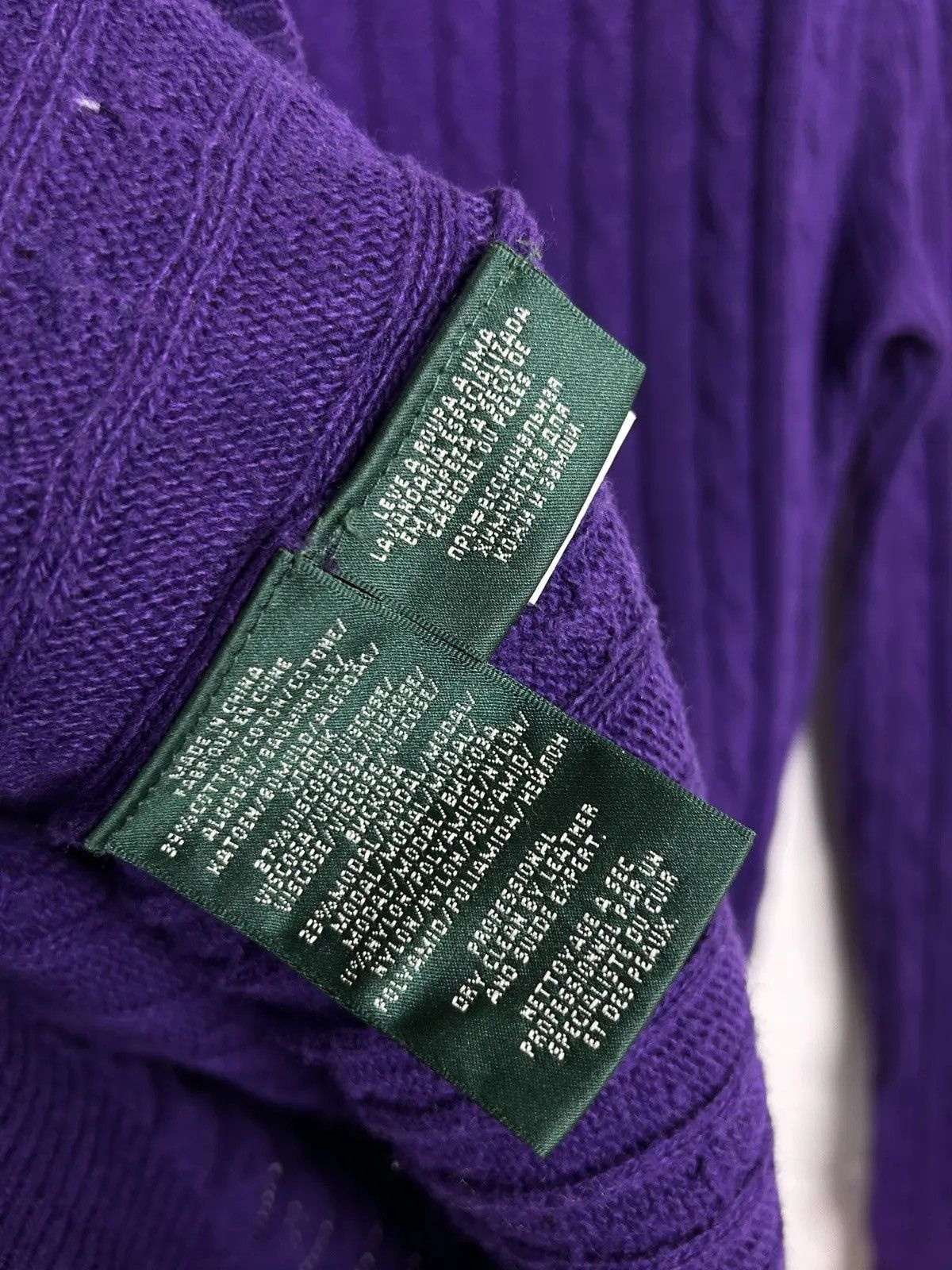 Polo Ralph Lauren Vintage Lauren By Ralph Lauren Cable Knit Wool Sweater Size M / US 6-8 / IT 42-44 - 8 Thumbnail