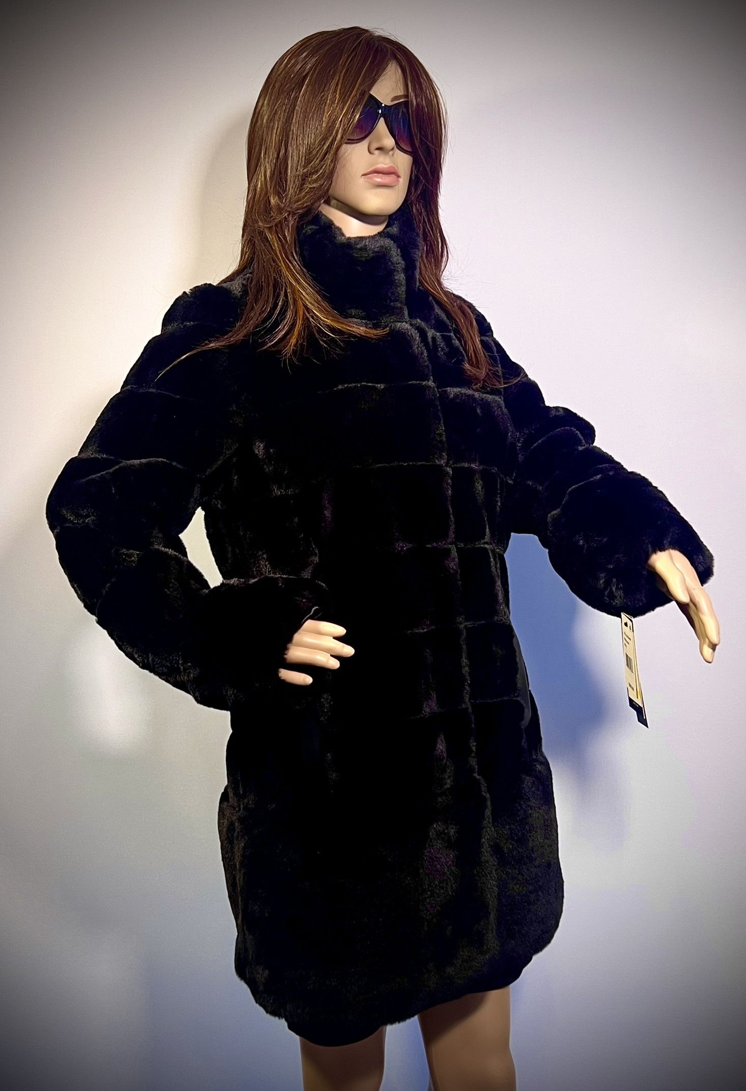 Jones New York NWT Jones New York Luxury Black Faux Fur Coat Size M / US 6-8 / IT 42-44 - 2 Thumbnail