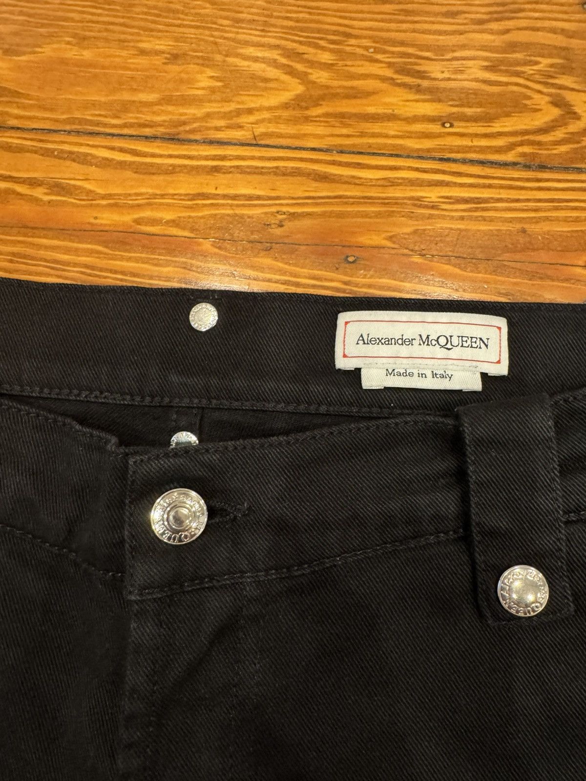 Alexander McQueen black biker jeans Size US 30 / EU 46 - 3 Thumbnail