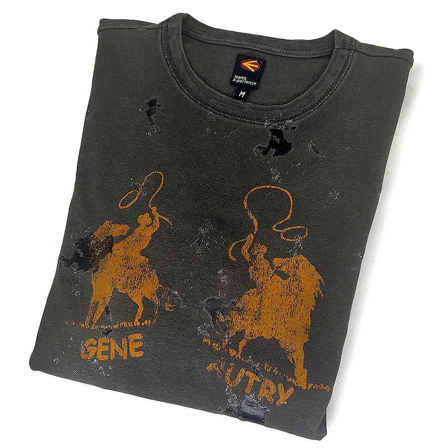 Other Vintage Dark Olive Long Sleeve Cowboy T-Shirt Size US S / EU 44-46 / 1 - 1 Thumbnail