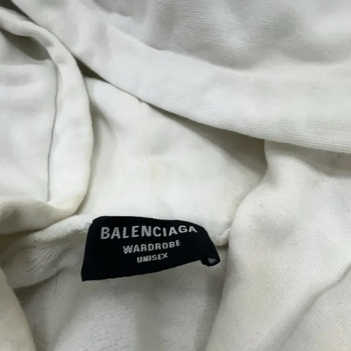 Balenciaga Balenciaga Balenciaga Hoodie with Drawstring in White -250 Size US M / EU 48-50 / 2 - 2 Thumbnail