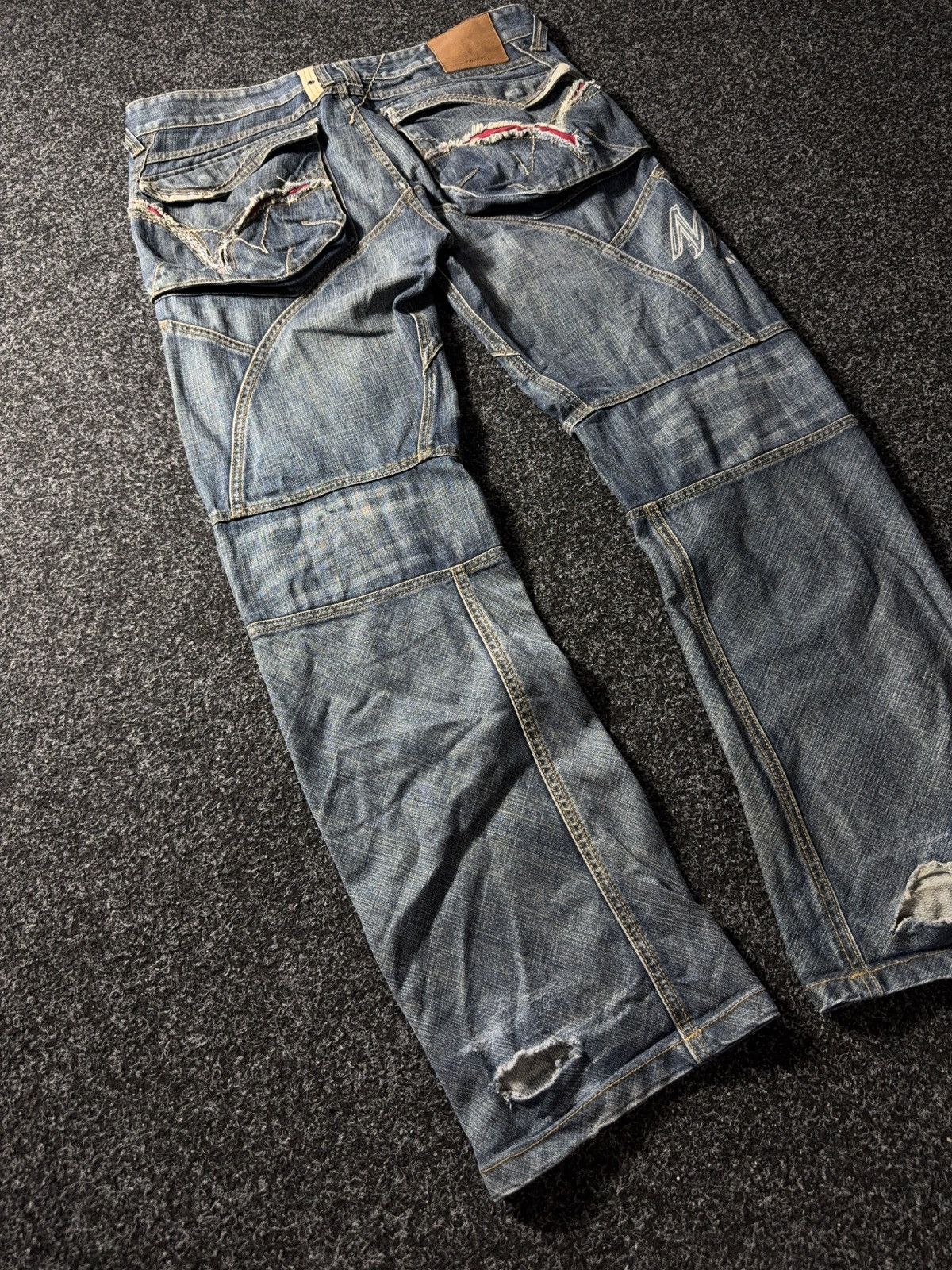 If Six Was Nine × Vintage Vintage 90s Avant Garde baggy denim pants y2k style Size US 34 / EU 50 - 9 Thumbnail