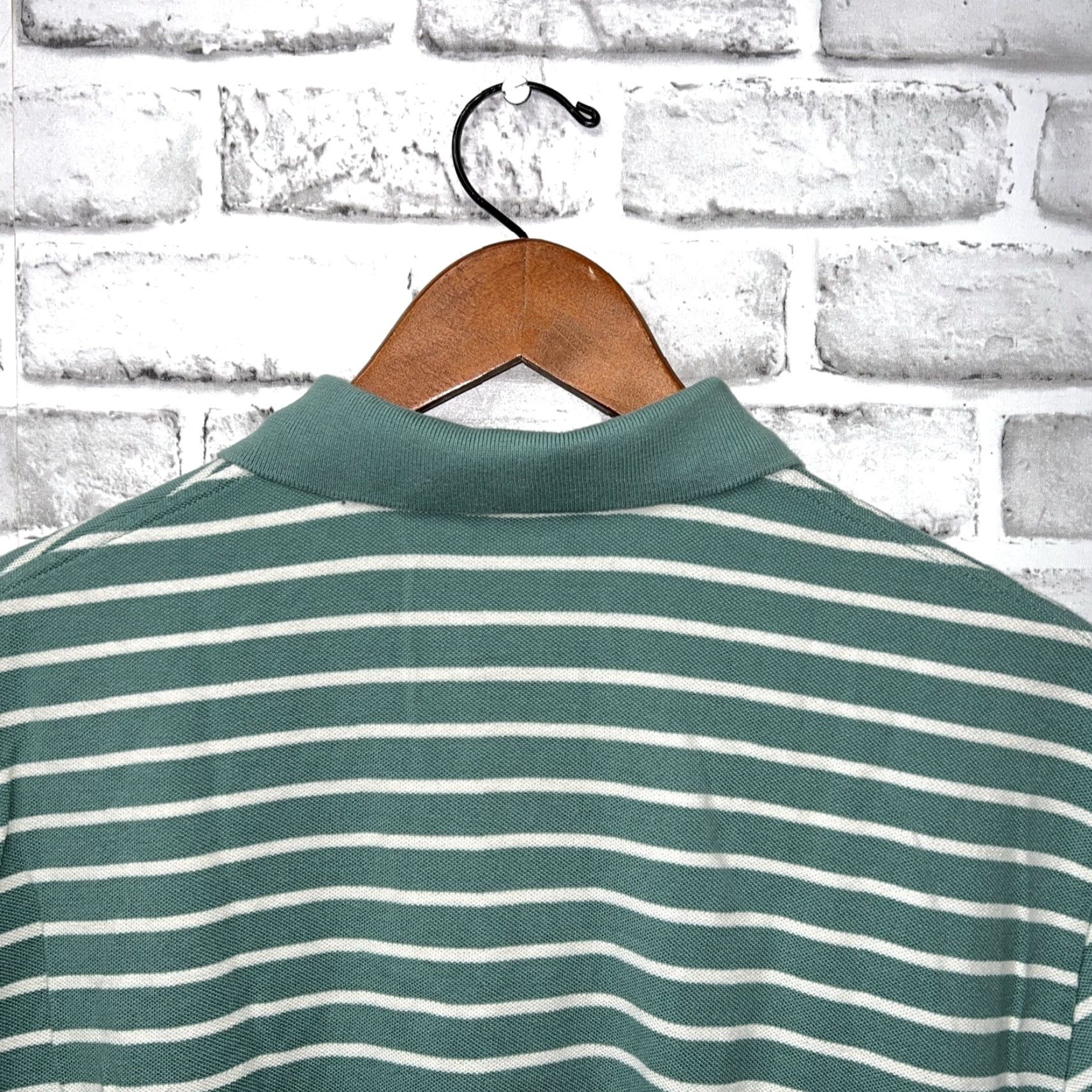 Polo Ralph Lauren Polo Ralph Lauren Green Striped Polo Shirt Mens Size L Size US L / EU 52-54 / 3 - 5 Thumbnail