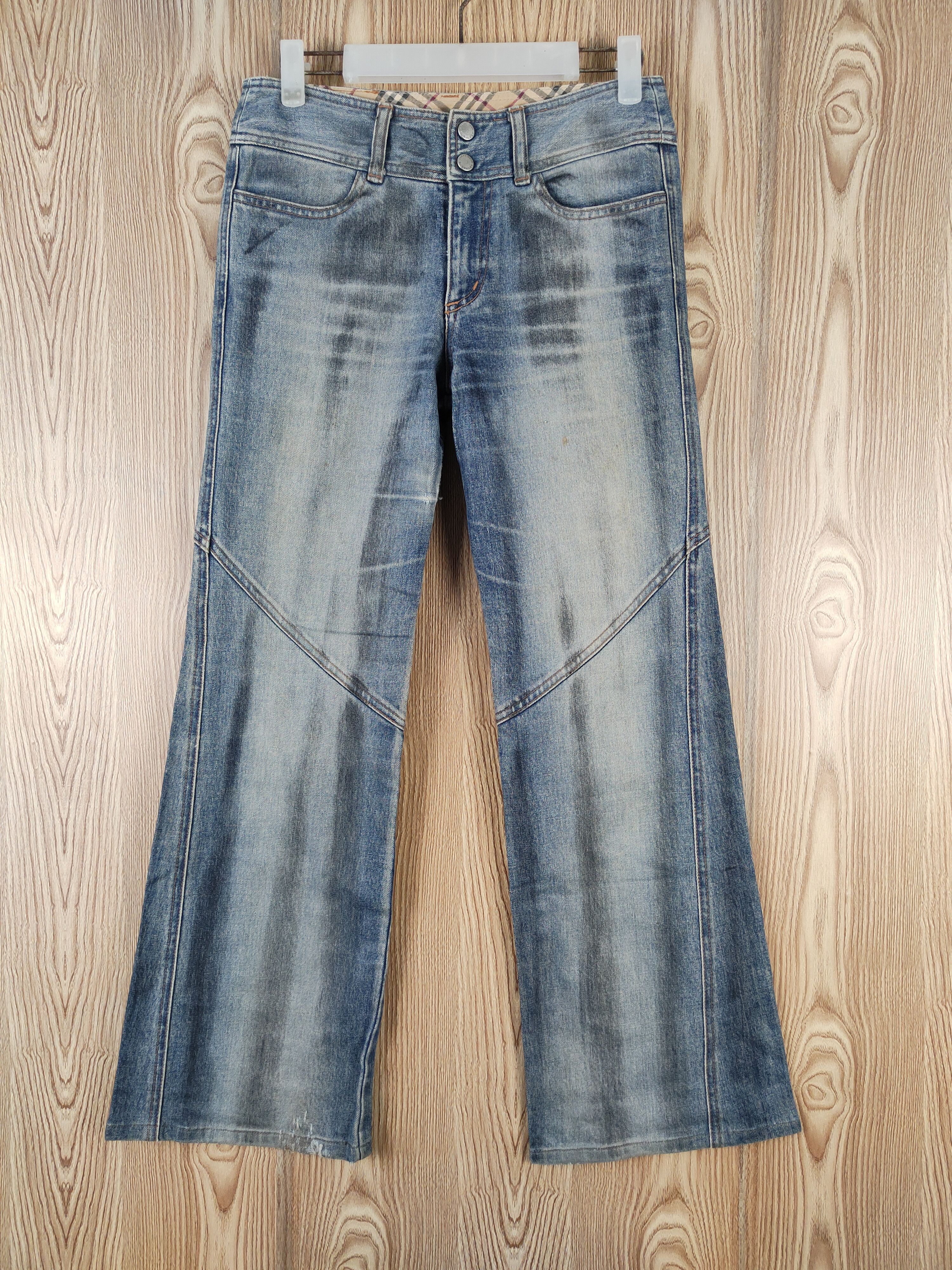 Burberry Burberry Blue Faded Distressed Ripped Jeans #W099 Size 26" / US 2 / IT 38 - 1 Thumbnail