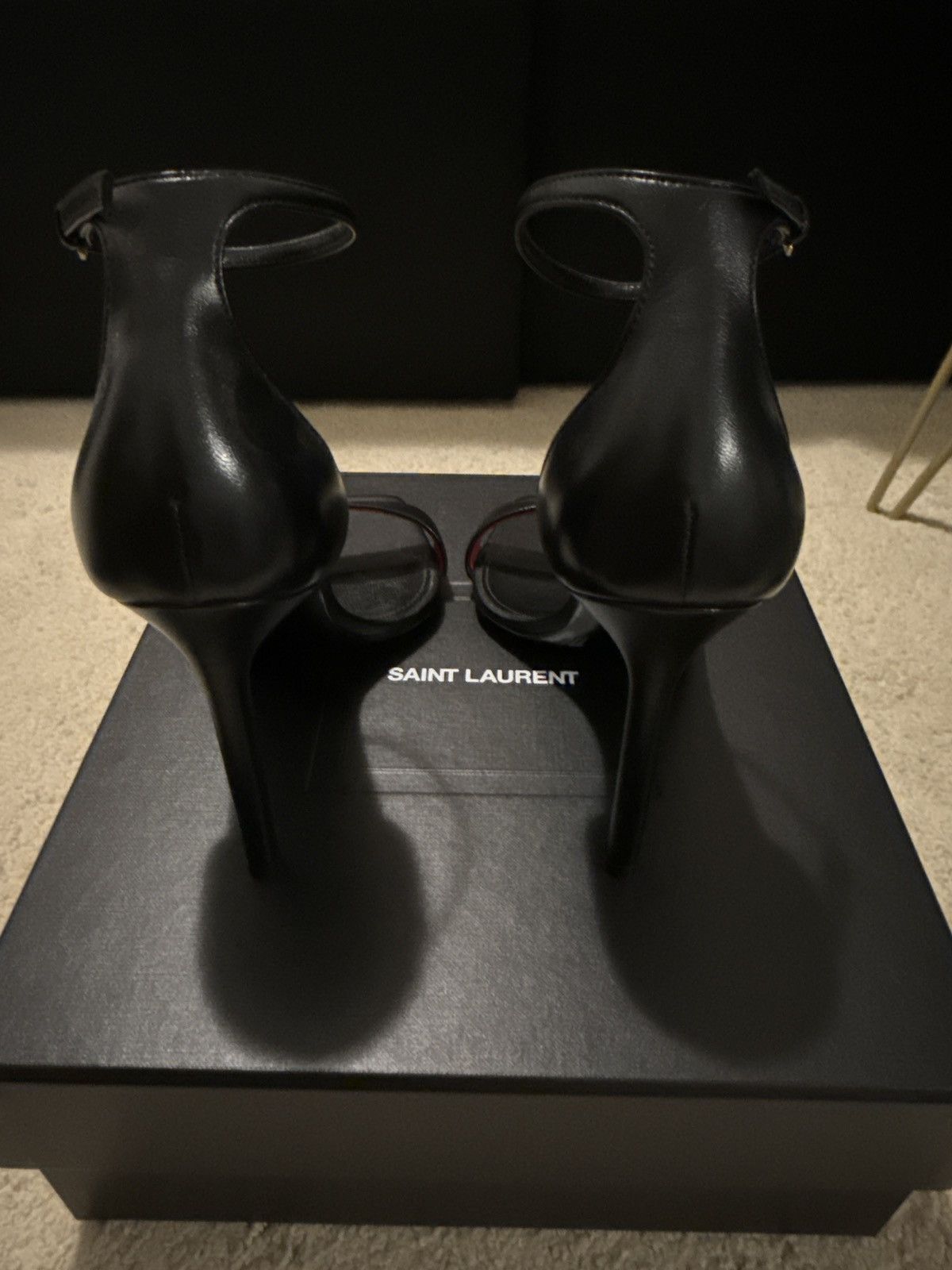 Saint Laurent Paris Saint Laurent Paris Leather Black Stilettos Size US 7.5 / IT 37.5 - 2 Thumbnail